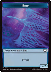 Bird // Golem (0012) Double-Sided Token [Edge of Eternities Commander Tokens] | Mega City Incorporated