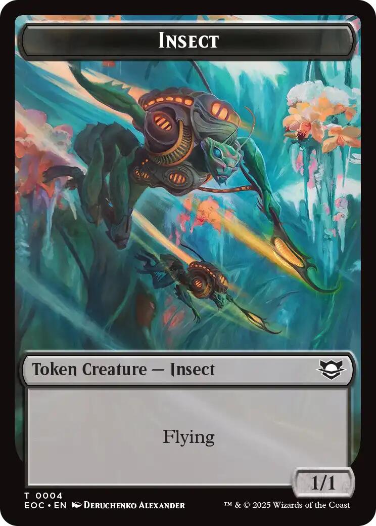 Insect // Elemental (0007) Double-Sided Token [Edge of Eternities Commander Tokens] | Mega City Incorporated