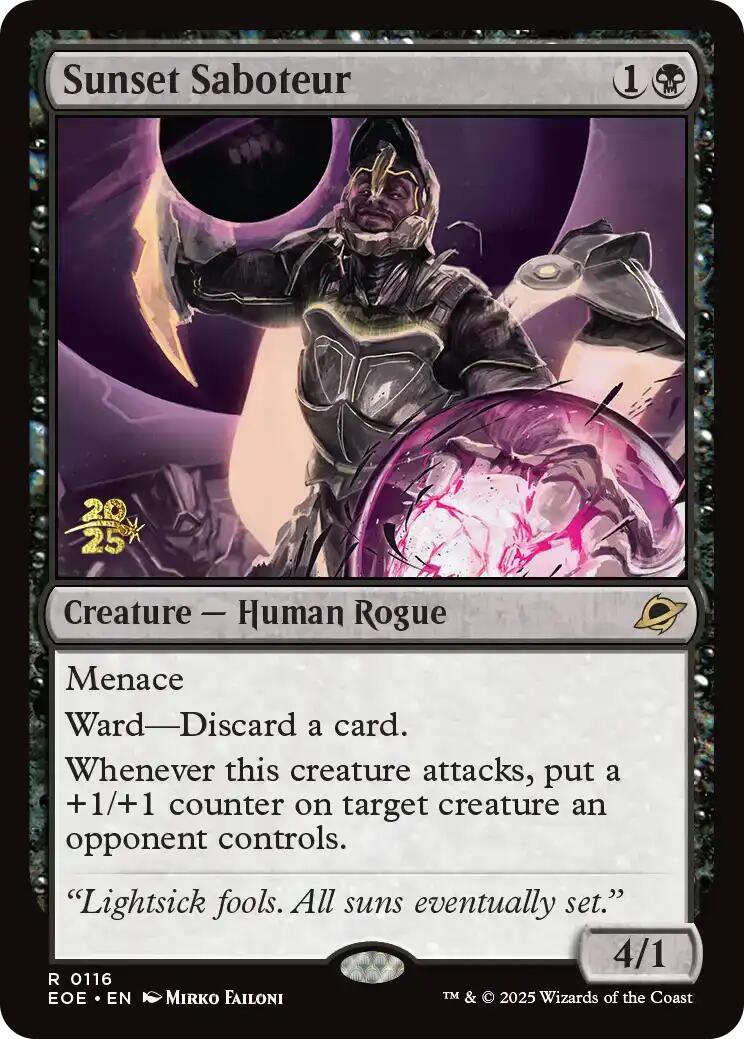 Sunset Saboteur [Edge of Eternities Prerelease Promos] | Mega City Incorporated