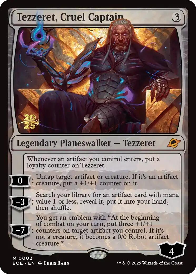 Tezzeret, Cruel Captain [Edge of Eternities Prerelease Promos] | Mega City Incorporated