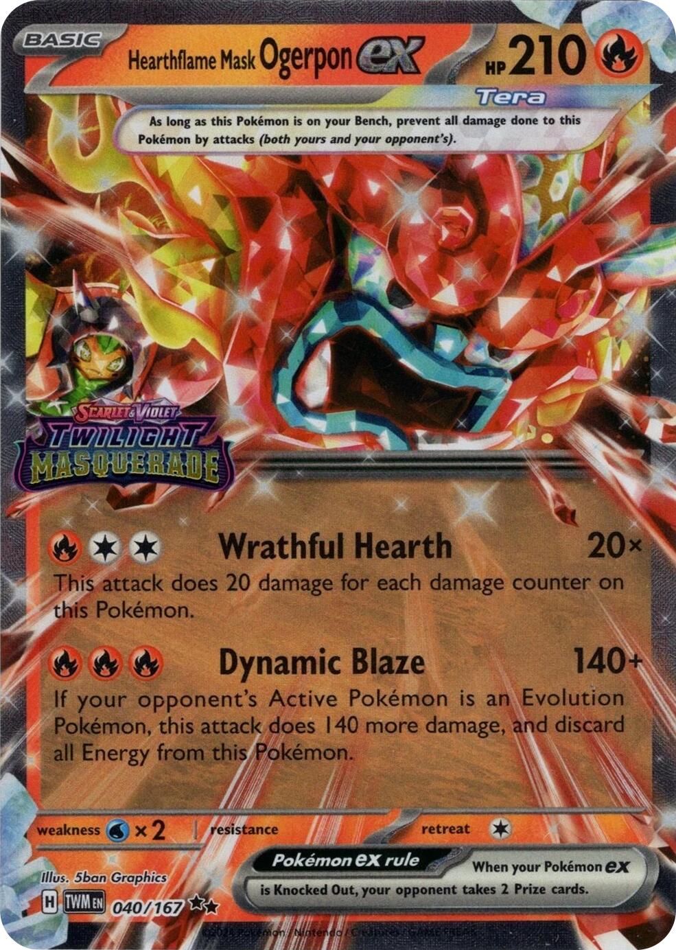Hearthflame Mask Ogerpon ex (040/167) (Stamped) [Miscellaneous Cards] | Mega City Incorporated