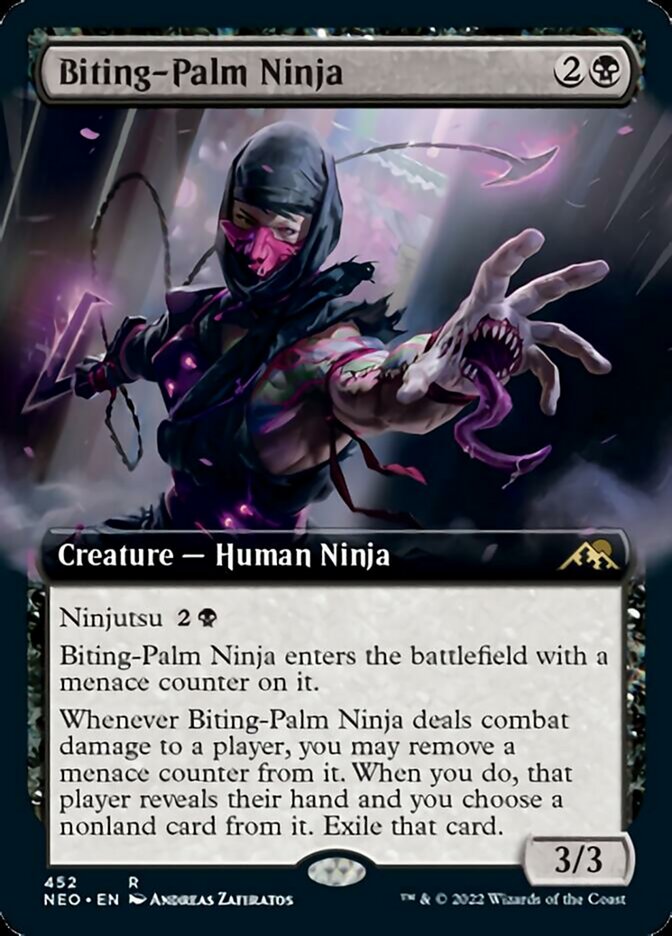 Biting-Palm Ninja (Extended Art) [Kamigawa: Neon Dynasty] | Mega City Incorporated