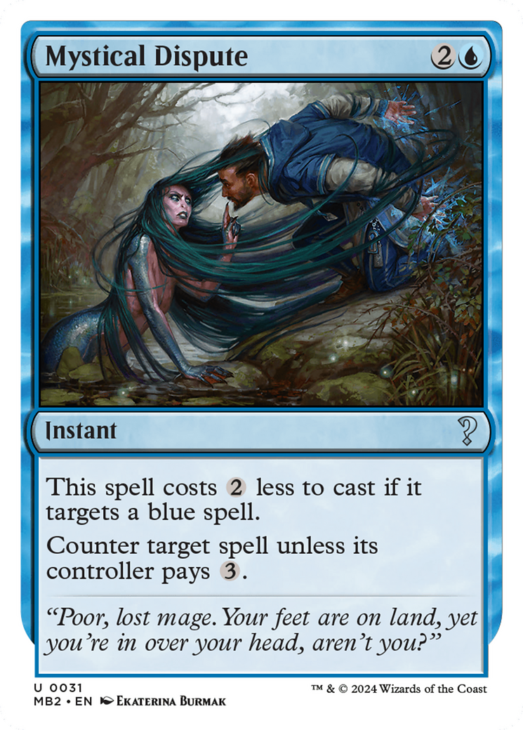 Mystical Dispute (White Border) [Mystery Booster 2] | Mega City Incorporated