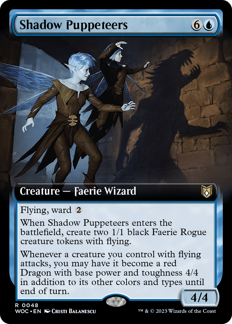 Shadow Puppeteers (Extended Art) [Wilds of Eldraine Commander] | Mega City Incorporated