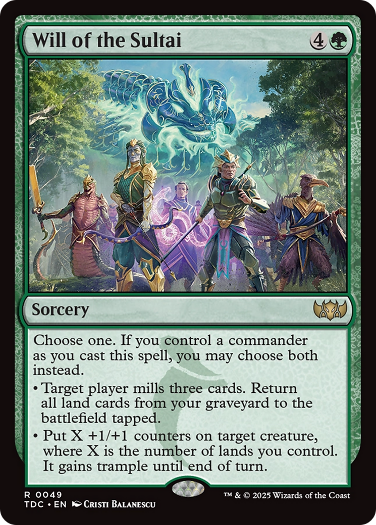 Will of the Sultai [Tarkir: Dragonstorm Commander] | Mega City Incorporated
