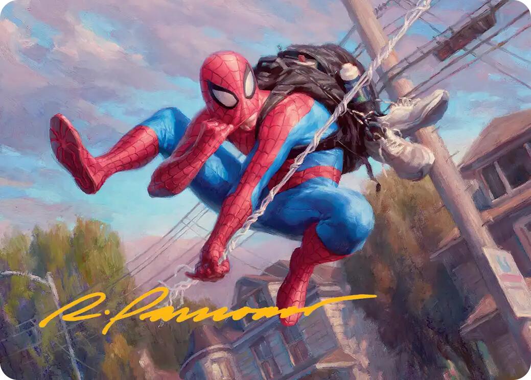 Spider-Man, Web-Slinger Art Card (Gold-Stamped Signature) [Marvel's Spider-Man Art Series] | Mega City Incorporated