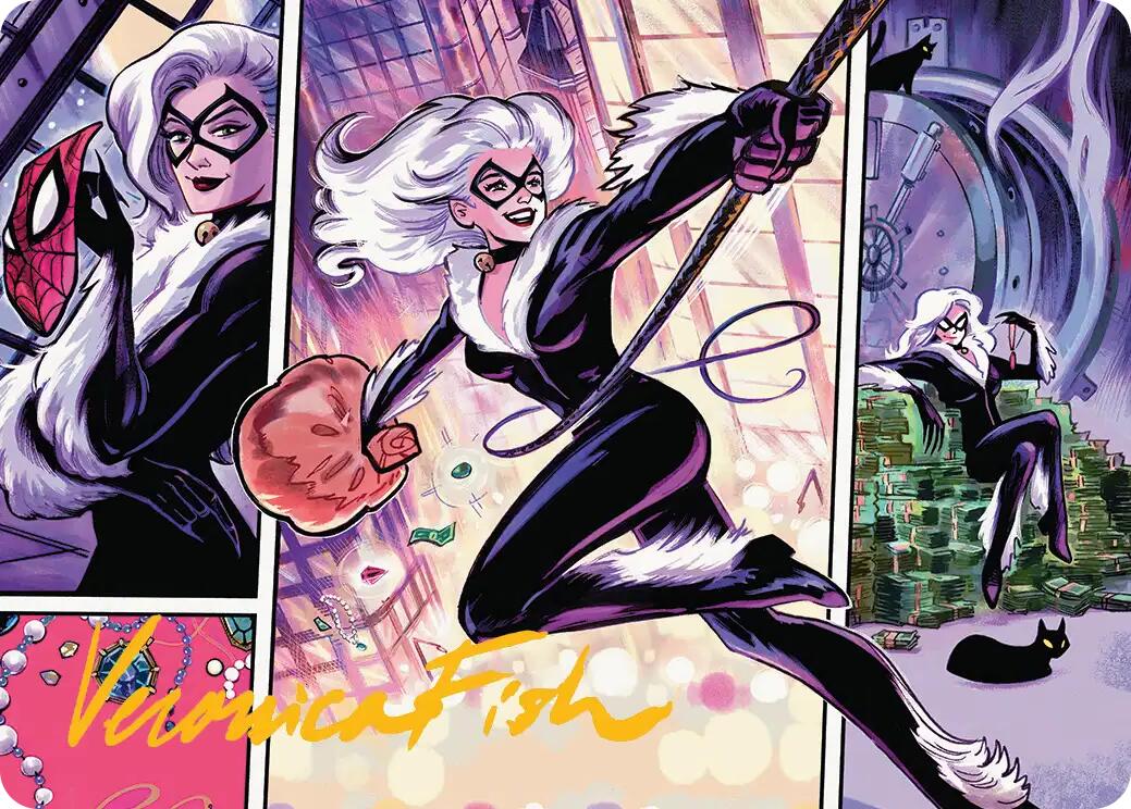 Black Cat, Cunning Thief Art Card (Gold-Stamped Signature) [Marvel's Spider-Man Art Series] | Mega City Incorporated