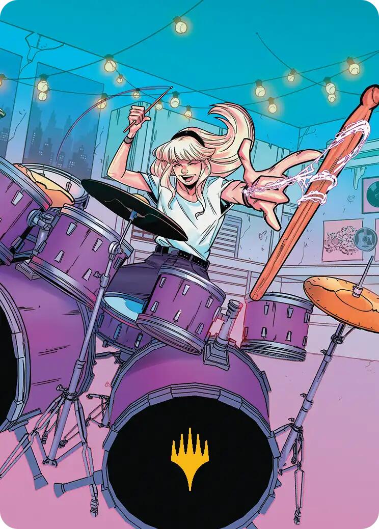 Gwen Stacy Art Card (Gold-Stamped Planeswalker Symbol) (34/54) [Marvel's Spider-Man Art Series] | Mega City Incorporated