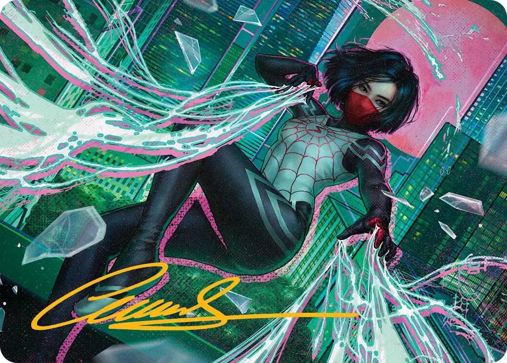 Silk, Web Weaver Art Card (29/54) (Gold-Stamped Signature) [Marvel's Spider-Man Art Series] | Mega City Incorporated