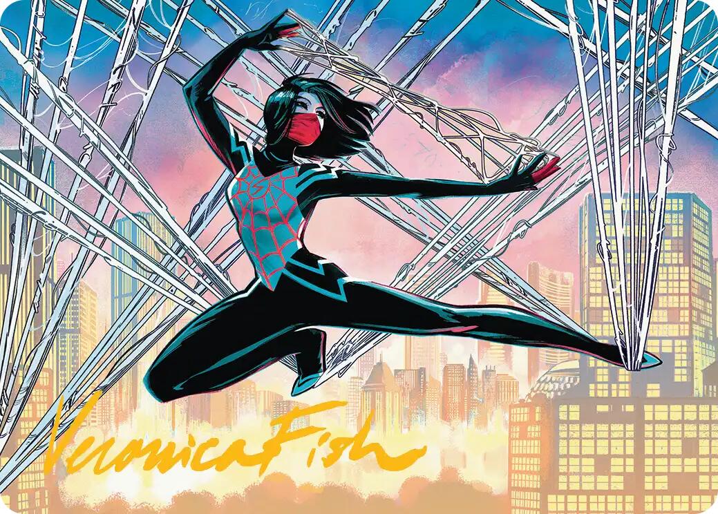 Silk, Web Weaver Art Card (39/54) (Gold-Stamped Signature) [Marvel's Spider-Man Art Series] | Mega City Incorporated