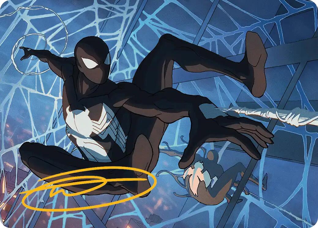 Symbiote Spider-Man Art Card (Gold-Stamped Signature) [Marvel's Spider-Man Art Series] | Mega City Incorporated