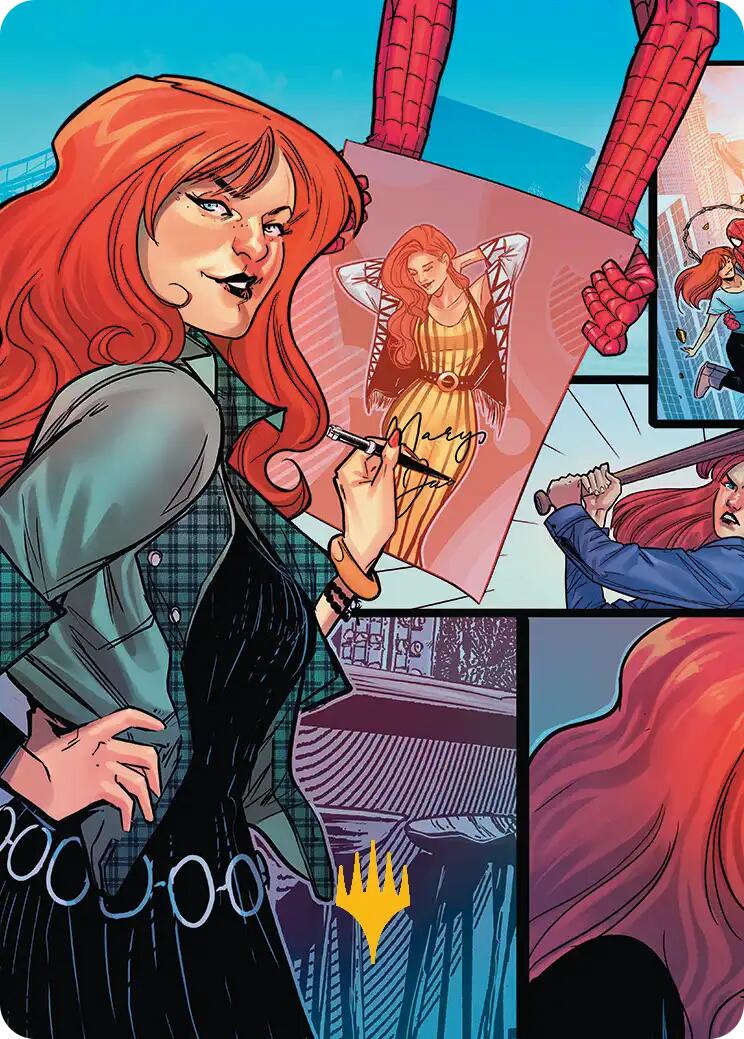 Mary Jane Watson Art Card (Gold-Stamped Planeswalker Symbol) [Marvel's Spider-Man Art Series] | Mega City Incorporated