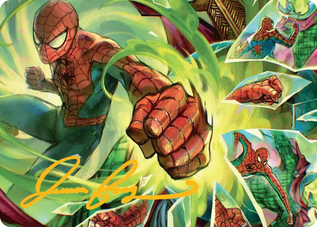 Kapow! Art Card (Gold-Stamped Signature) [Marvel's Spider-Man Art Series] | Mega City Incorporated
