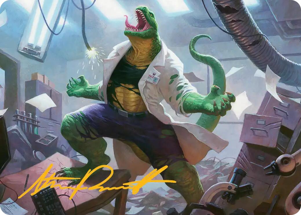 Lizard, Connors's Curse Art Card (Gold-Stamped Signature) [Marvel's Spider-Man Art Series] | Mega City Incorporated