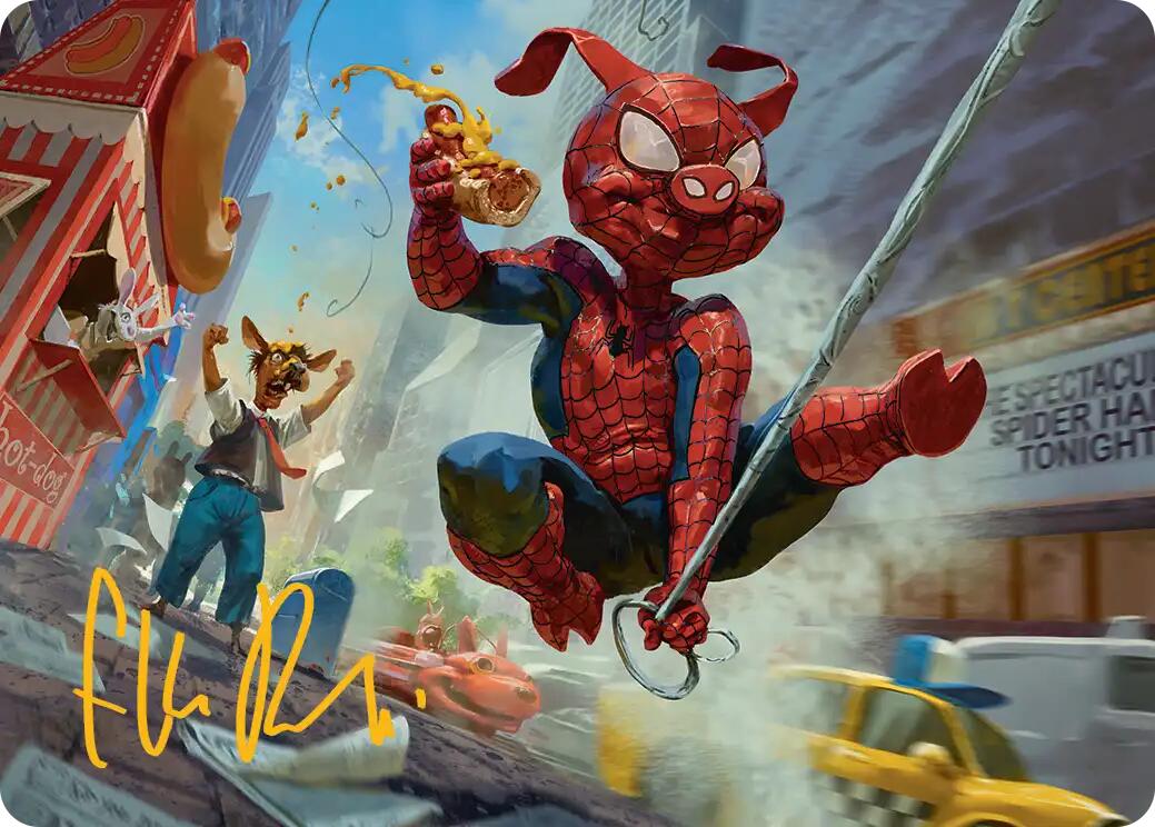 Spider-Ham, Peter Porker Art Card (Gold-Stamped Signature) [Marvel's Spider-Man Art Series] | Mega City Incorporated
