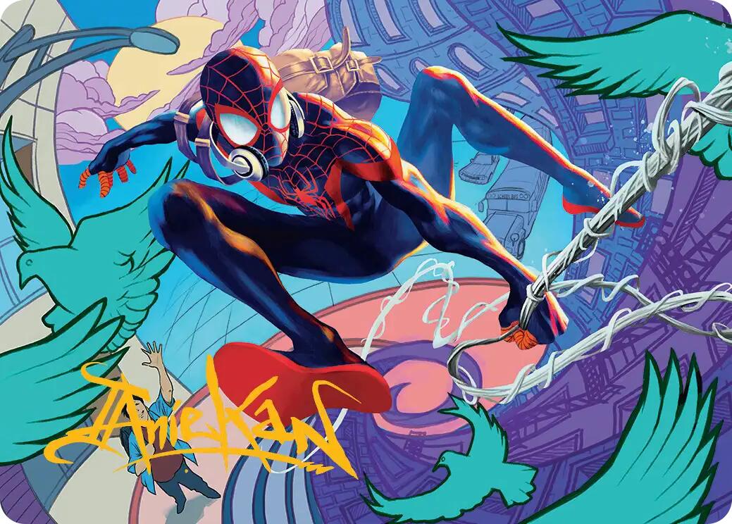 Spider-Man, Brooklyn Visionary Art Card (Gold-Stamped Signature) [Marvel's Spider-Man Art Series] | Mega City Incorporated
