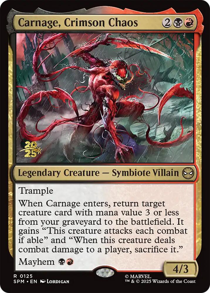 Carnage, Crimson Chaos [Marvel's Spider-Man Prerelease Promos] | Mega City Incorporated