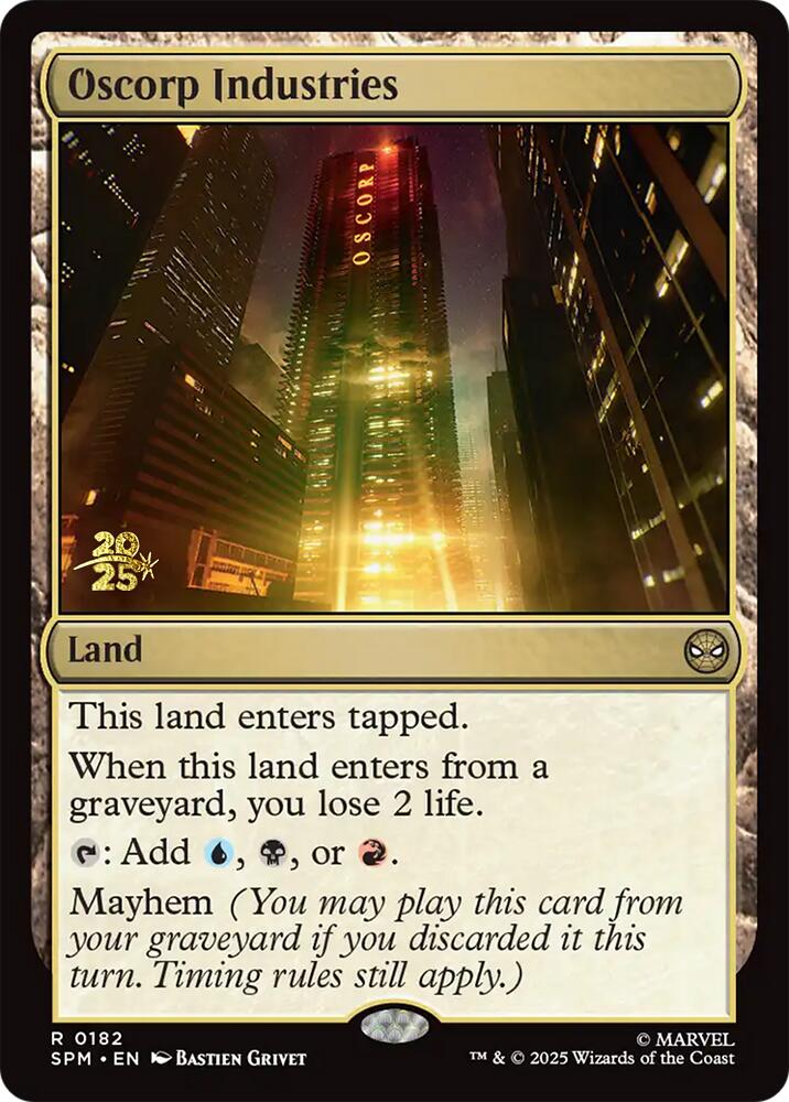 Oscorp Industries [Marvel's Spider-Man Prerelease Promos] | Mega City Incorporated