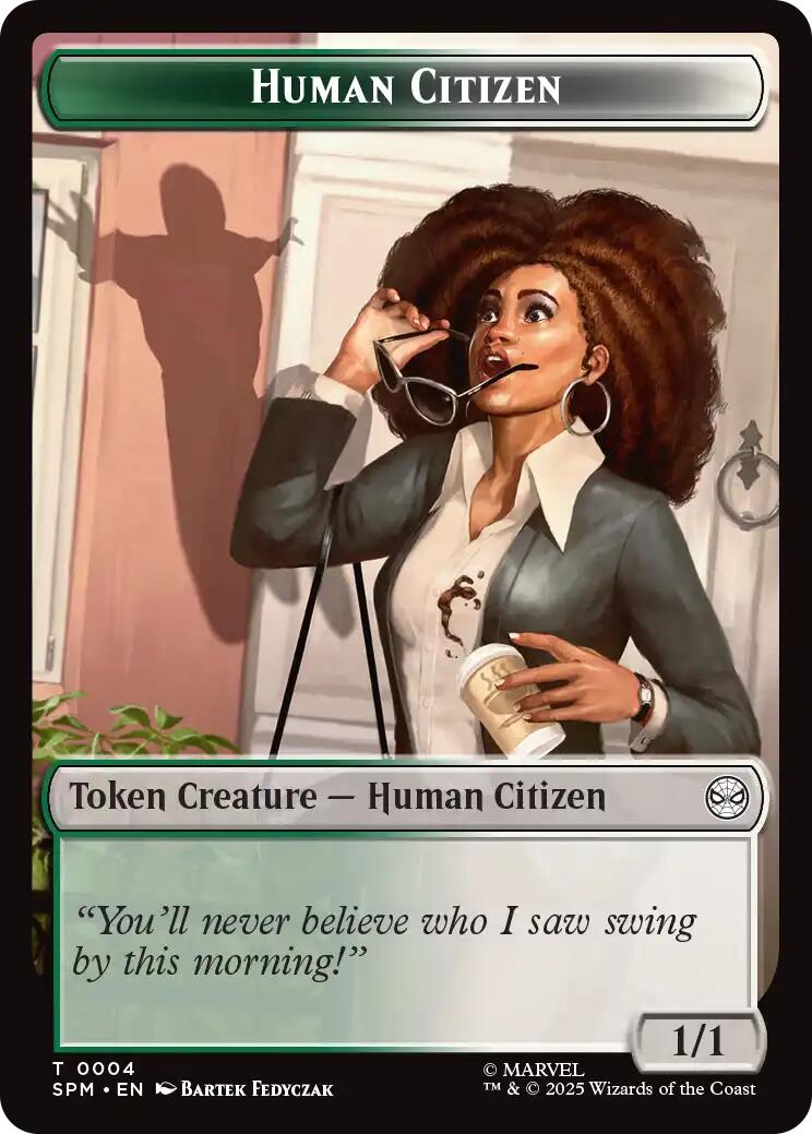 Human Citizen // Treasure Double-Sided Token [Marvel's Spider-Man Tokens] | Mega City Incorporated