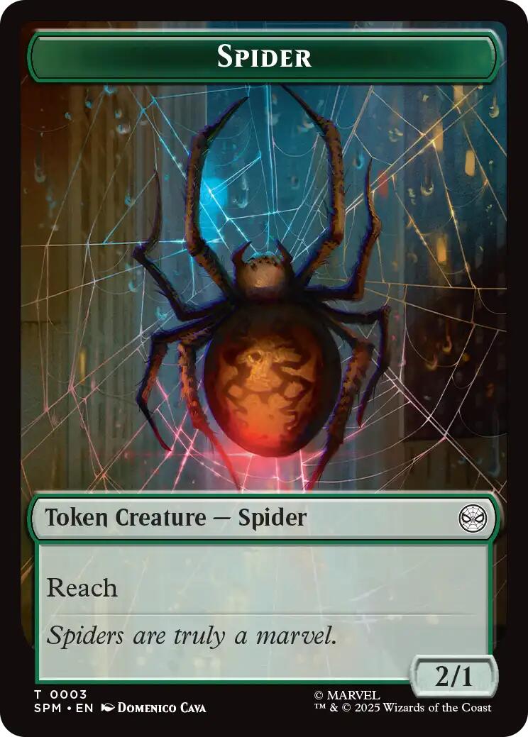 Spider // Food Double-Sided Token [Marvel's Spider-Man Tokens] | Mega City Incorporated