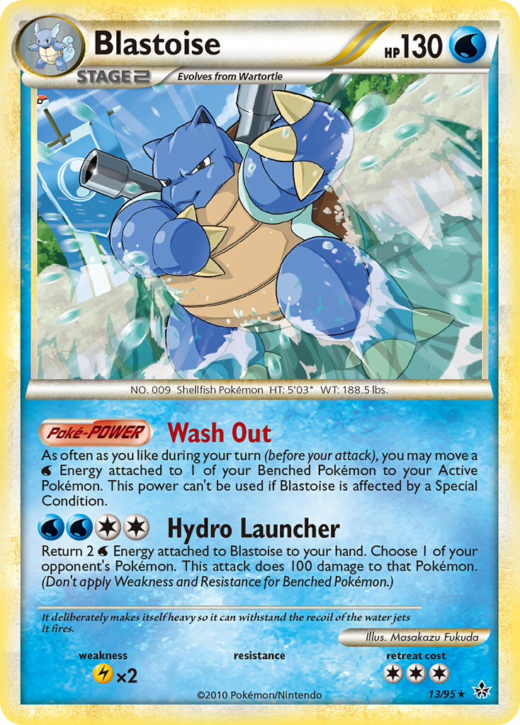 Blastoise (13/95) [HeartGold & SoulSilver: Unleashed] | Mega City Incorporated