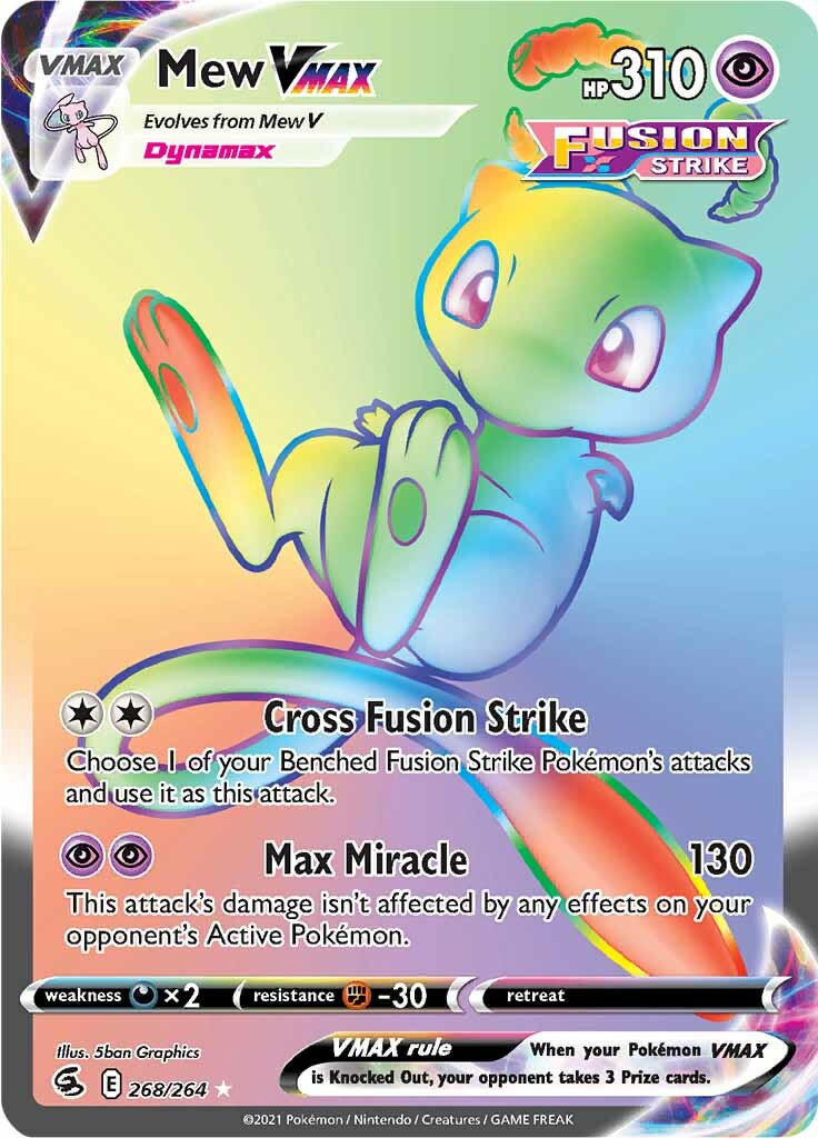 Mew VMAX (268/264) [Sword & Shield: Fusion Strike] | Mega City Incorporated