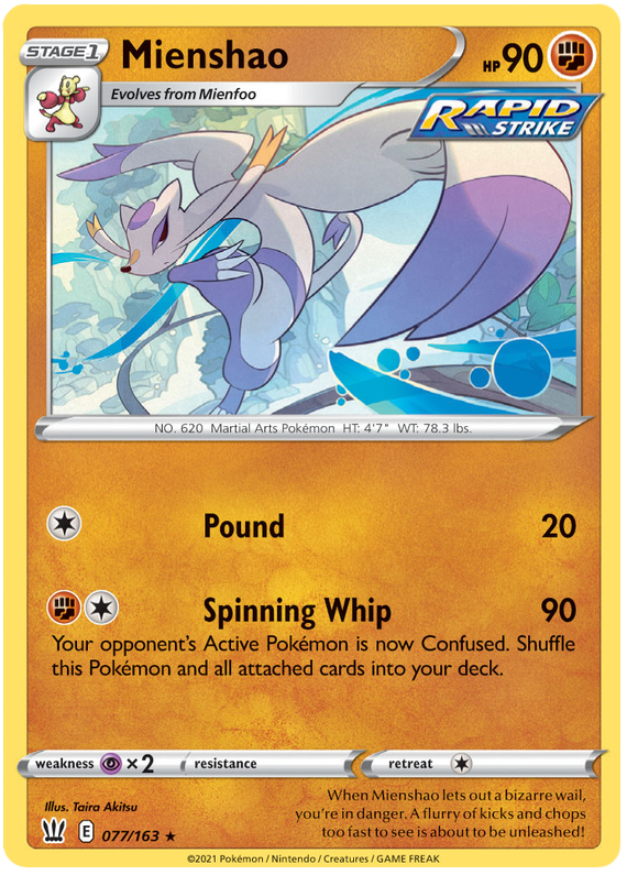 Mienshao (077/163) [Sword & Shield: Battle Styles] | Mega City Incorporated