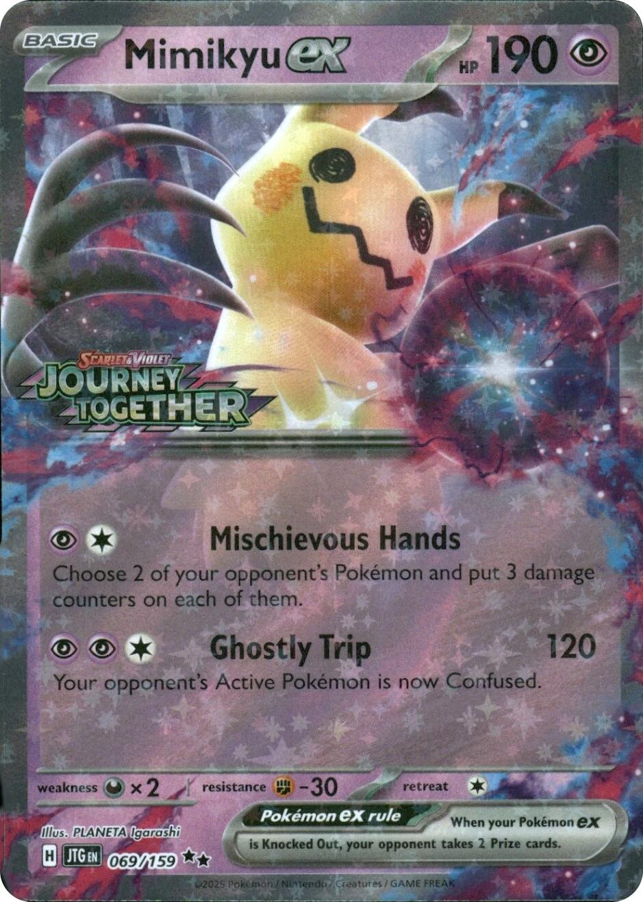 Mimikyu ex (069/159) (Journey Together Stamped) [Miscellaneous Cards] | Mega City Incorporated
