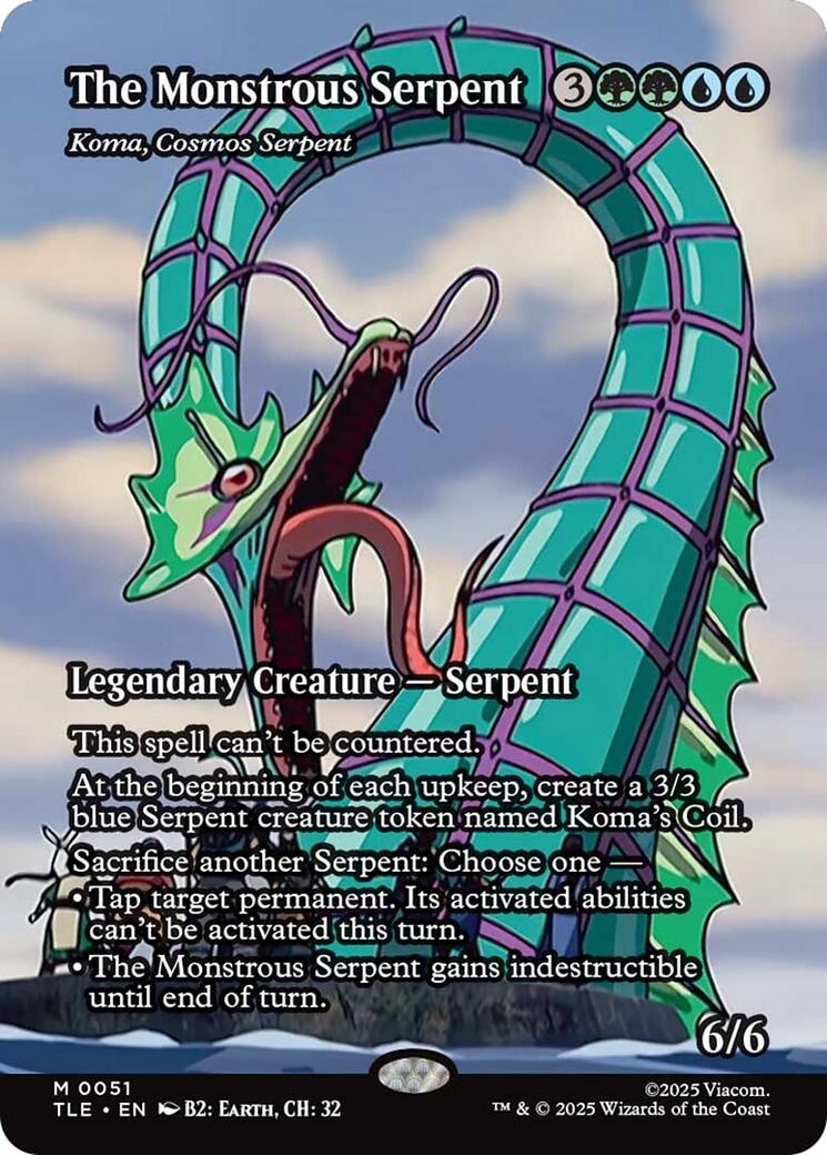 The Monstrous Serpent - Koma, Cosmos Serpent (Borderless) [Avatar: The Last Airbender: Eternal-Legal] | Mega City Incorporated