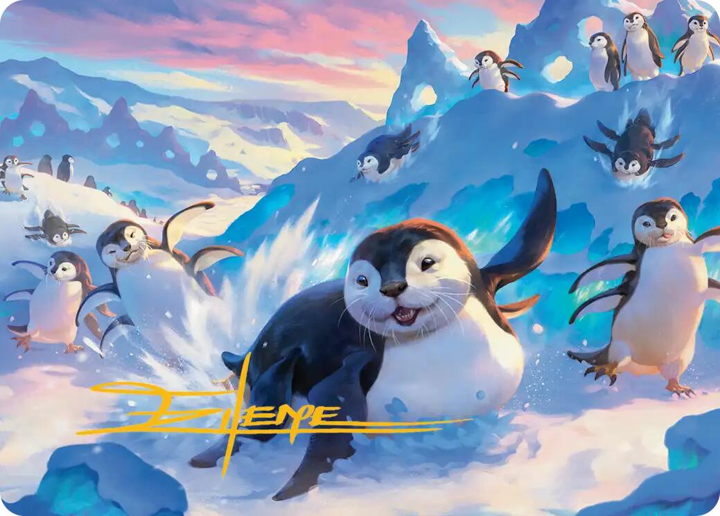 Otter-Penguin Art Card (Gold-Stamped Signature) [Avatar: The Last Airbender Art Series] | Mega City Incorporated