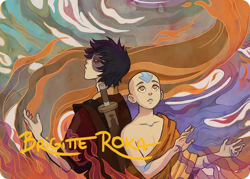 Fated Firepower Art Card (Gold-Stamped Signature) [Avatar: The Last Airbender Art Series] | Mega City Incorporated