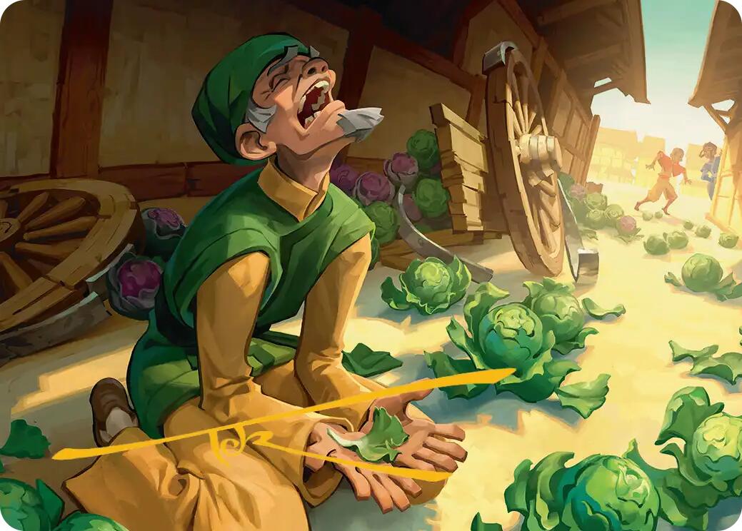 Unlucky Cabbage Merchant Art Card (Gold-Stamped Signature) [Avatar: The Last Airbender Art Series] | Mega City Incorporated