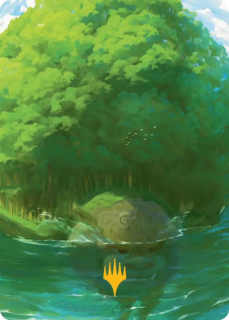 Forest Art Card (Gold-Stamped Planeswalker Symbol) [Avatar: The Last Airbender Art Series] | Mega City Incorporated