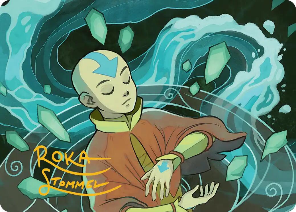 Aang, at the Crossroads Art Card (Gold-Stamped Signature) [Avatar: The Last Airbender Art Series] | Mega City Incorporated