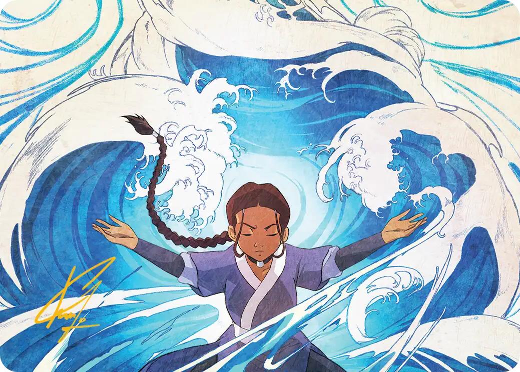 Katara, Water Tribe's Hope Art Card (Gold-Stamped Signature) [Avatar: The Last Airbender Art Series] | Mega City Incorporated