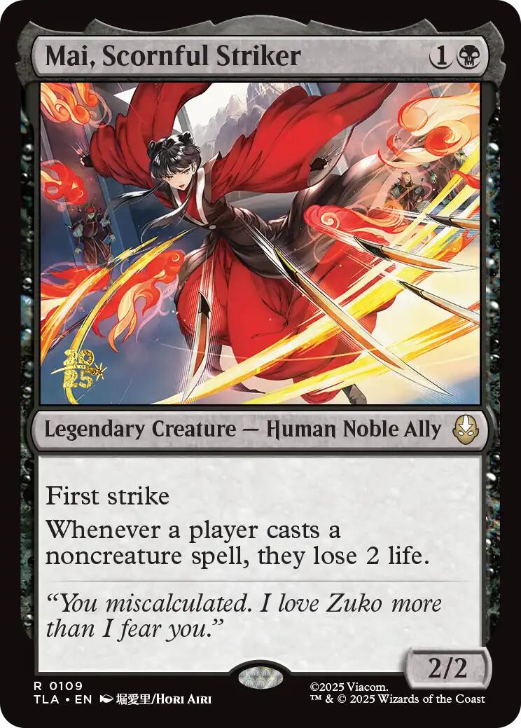 Mai, Scornful Striker [Avatar: The Last Airbender Prerelease Cards] | Mega City Incorporated