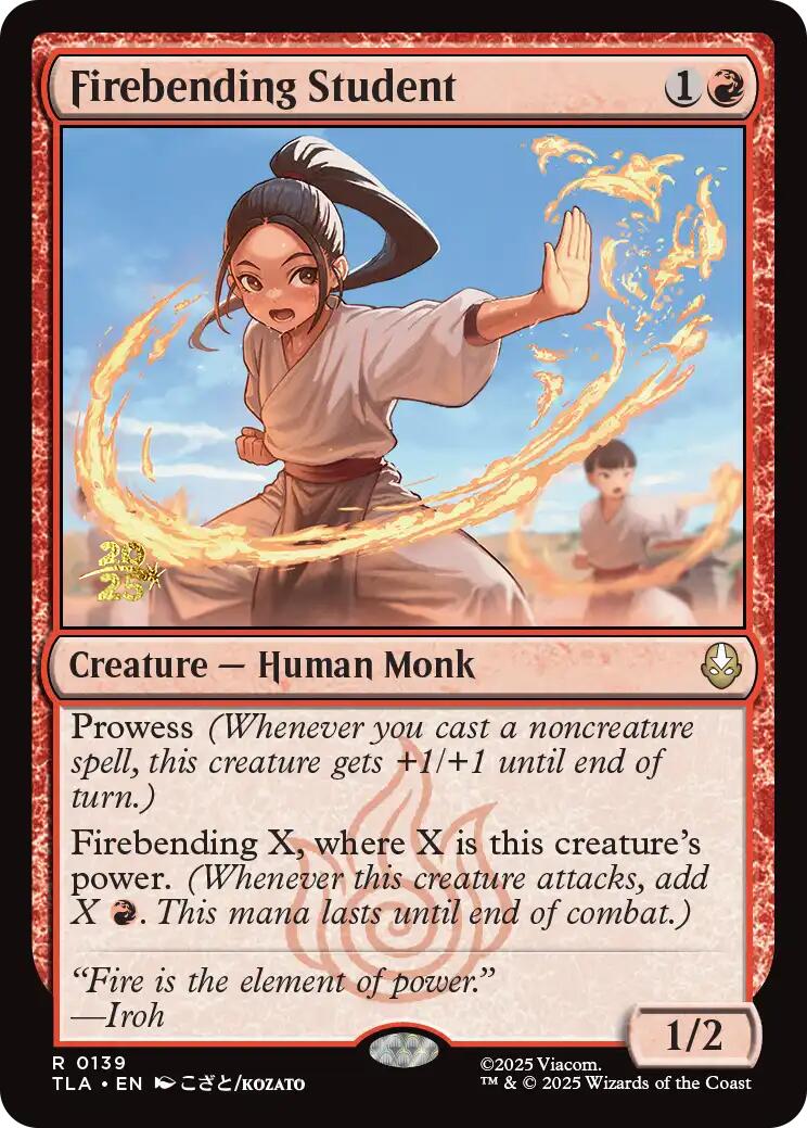 Firebending Student [Avatar: The Last Airbender Prerelease Cards] | Mega City Incorporated