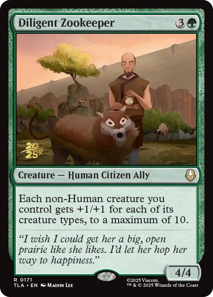 Diligent Zookeeper [Avatar: The Last Airbender Prerelease Cards] | Mega City Incorporated