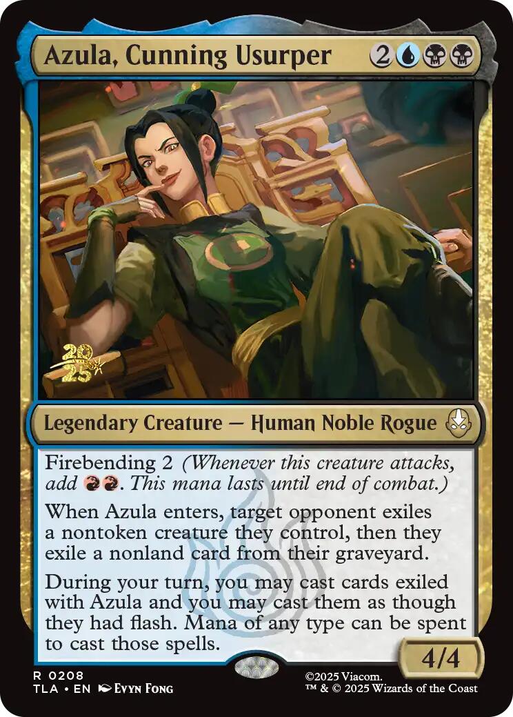 Azula, Cunning Usurper [Avatar: The Last Airbender Prerelease Cards] | Mega City Incorporated