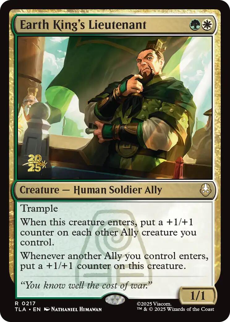 Earth King's Lieutenant [Avatar: The Last Airbender Prerelease Cards] | Mega City Incorporated