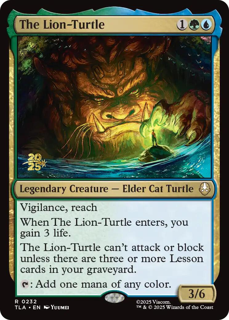 The Lion-Turtle [Avatar: The Last Airbender Prerelease Cards] | Mega City Incorporated