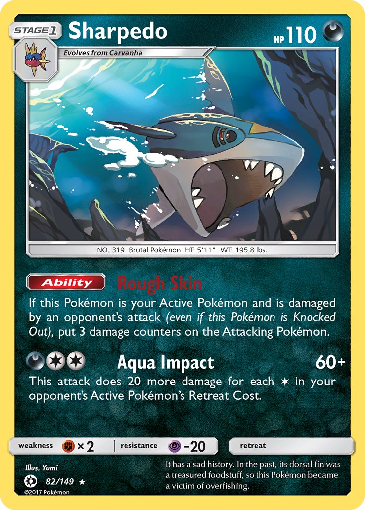 Sharpedo (82/149) (Cosmos Holo) (Blister Exclusive) [Sun & Moon: Base Set] | Mega City Incorporated