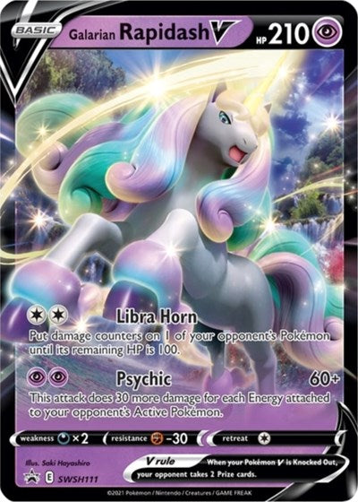 Galarian Rapidash V (SWSH111) (Jumbo Card) [Sword & Shield: Black Star Promos] | Mega City Incorporated