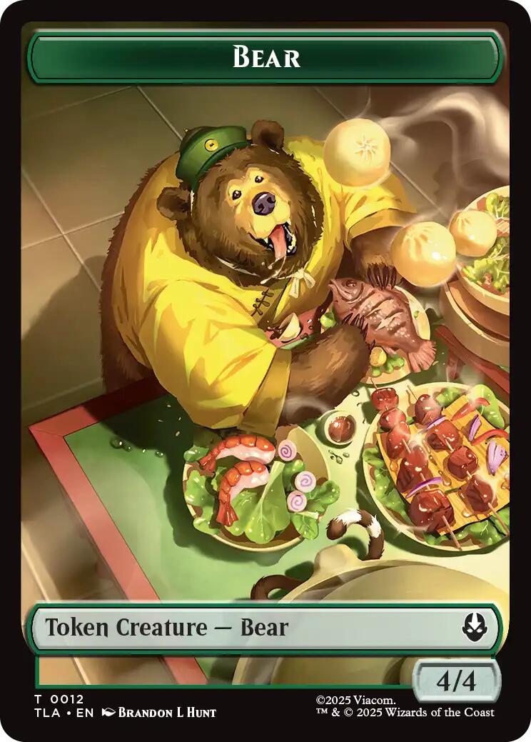 Bear // Food (0020) Double-Sided Token [Avatar: The Last Airbender Tokens] | Mega City Incorporated
