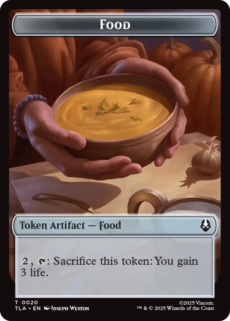 Bear // Food (0020) Double-Sided Token [Avatar: The Last Airbender Tokens] | Mega City Incorporated