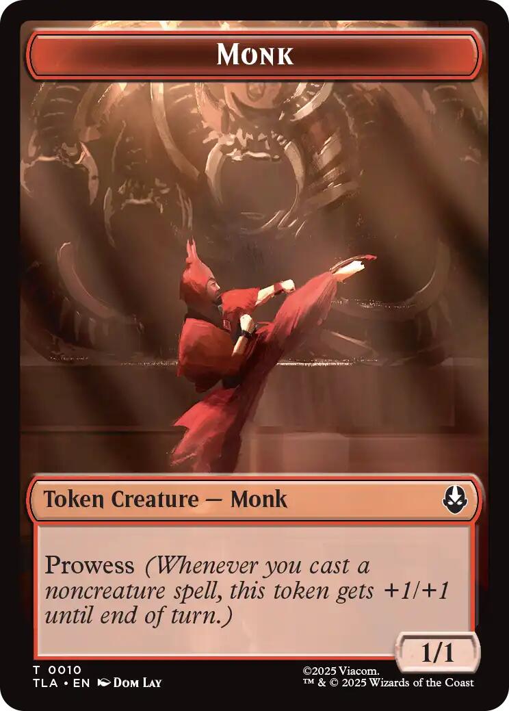 Monk // Food (0021) Double-Sided Token [Avatar: The Last Airbender Tokens] | Mega City Incorporated