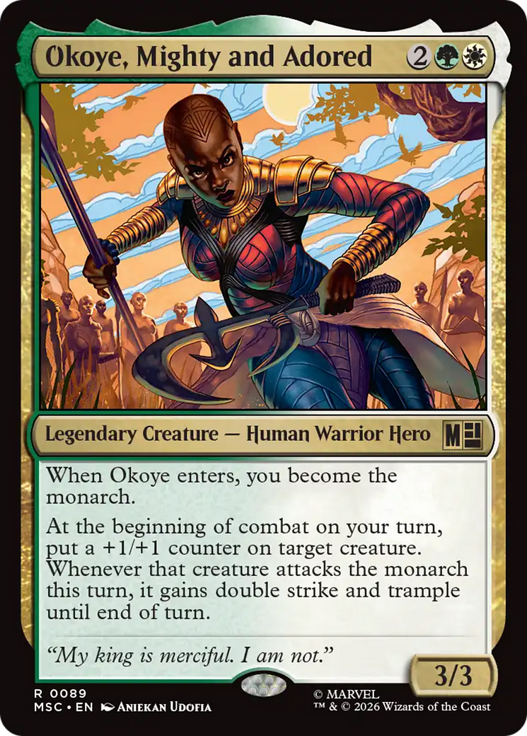 Okoye, Mighty and Adored (Surge Foil) [Marvel Super Heroes Commander] | Mega City Incorporated