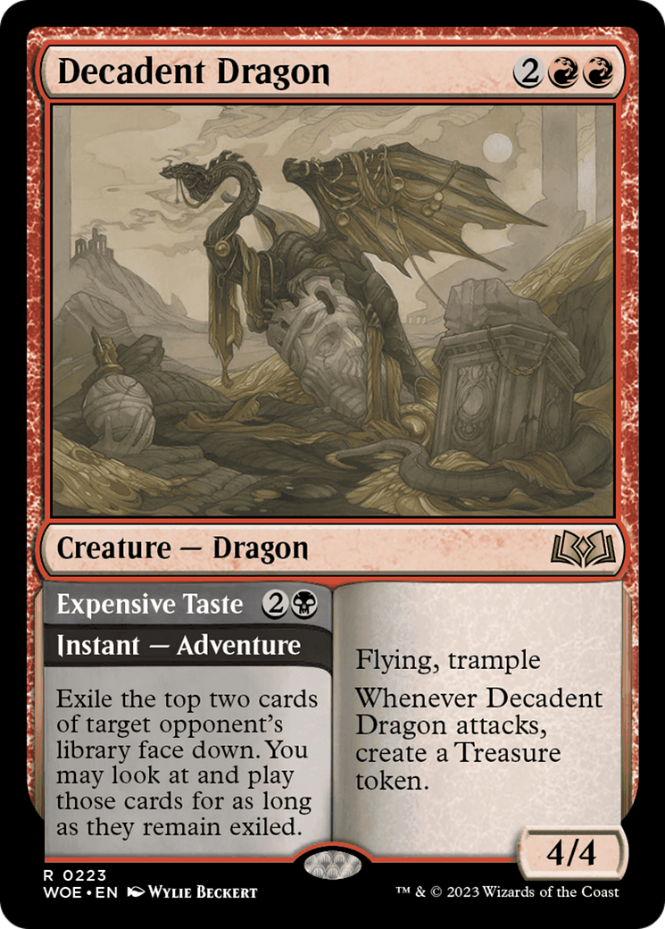 Decadent Dragon // Expensive Taste [Wilds of Eldraine] | Mega City Incorporated