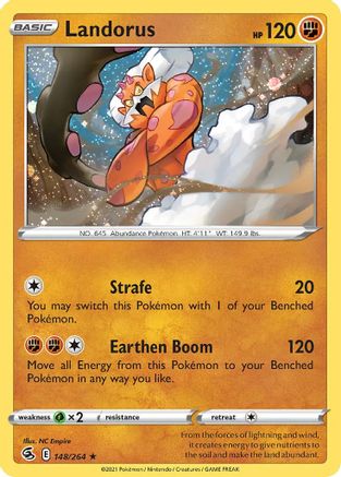 Landorus (148/264) (Cosmos Holo) [Sword & Shield: Fusion Strike] | Mega City Incorporated