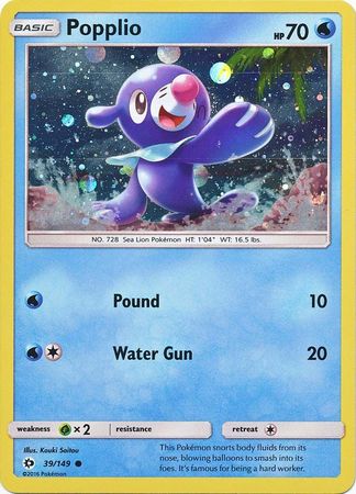 Popplio (39/149) (Cosmos Holo) [Sun & Moon: Base Set] | Mega City Incorporated